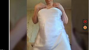 Tia Lucia shows off big nipples while dancing on camera.