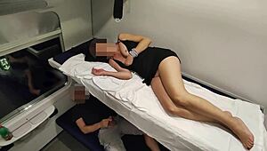 Public Sex on Train - Horny Teacher Caught Student Jerking and Licks Pussy - Misscreamy 😈