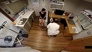 Doctor examines mixed cutie yesenia sparkles' small 18+ tits in hidden hospital physical