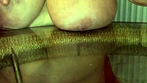 huge 34jj granny boobs bounced as she reached wild orgasm. her chubby frame shook with pleasure.