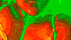 Bluee asks 'lick my pussy harder?' showing pleasure.