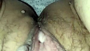 this milf has her hairy pussy open and ready