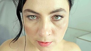 vip4k steamy bathroom bang after shaving her hairy slit