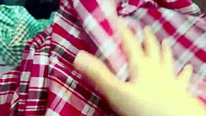 POV of Wet Pinay in School Uniform Washing After Filming Videos