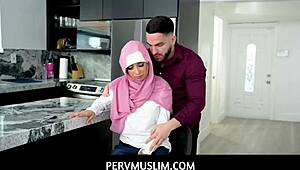 arab hijab student paulina ruiz visits her teacher at home for a lesson