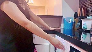 POV of Wet Pinay in School Uniform Washing After Filming Videos