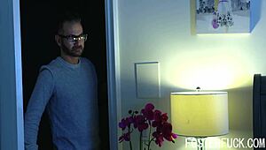 foster stepdaughter vanna bardot begs stepdad not to tell stepmom after wild oral ride.