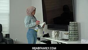 Hijab Cleaning with Veronica Valentine and Peter Green in Premium Scene