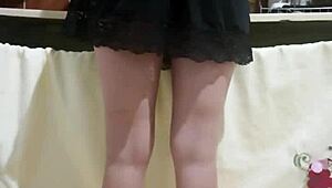 Employee with hot ass in kitchen humiliation