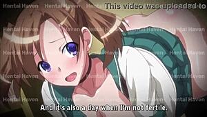 Stepsister bends over for intense stretching and raw action