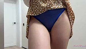 Stepdaughter Flashes Beautiful Panties to Tease! Her Tight Teen Pussy Gets Covered in Warm Cum!