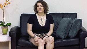 maisy, a thick brunette, craves porno cash. she starts with a wild interview.