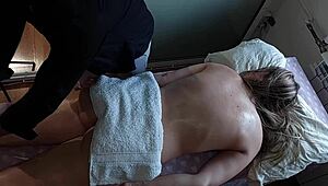 Oil massage turns into happy ending for stepbrother