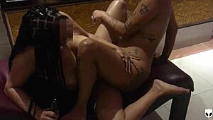 Wild lesbian girls trib clit to clit