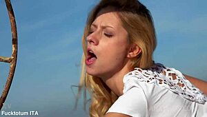 Romanian Rebecca Volpetti Takes Double Penetration on Boat in Wild Anal