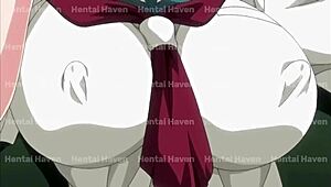 Stepsister bends over for intense stretching and raw action