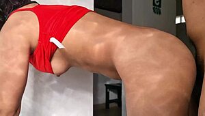 Risky sex in public bathroom at Club Águilas Mexico. This cute couple gets wild with cumshots!