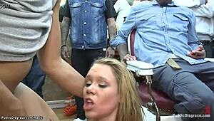 blonde spinner dp fucked at public spot with intense domination. bizarre outdoor assfucking leaves her breathless.