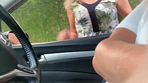 Go away, my wife is coming soon, stranger jerking me off on the street!