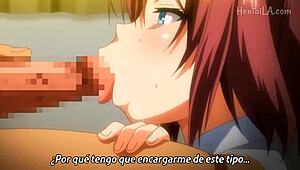 this brunette gets gangbanged by the group