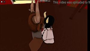 cow girl gets fucked by bull