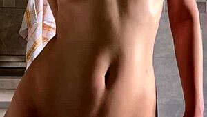 i watch this cute petite girl maiskii touching her wet tits with a dildo, clothes ripped off.