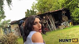 Hunt4k POV Sex With Hot Brunette Caught By Her Family