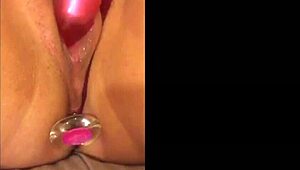 naughty girl fucks her juicy pussy with dildo and anal toys