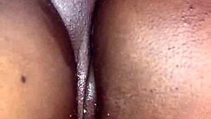 House maid fucks her landlord's big black cock for home support