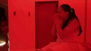 Are you ready for Michel's hot striptease with clothes ripped and lesbian ass licking?