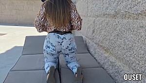 Latina Ouset Follada Outdoors by Big Cock in Her Huge Gaping Ass