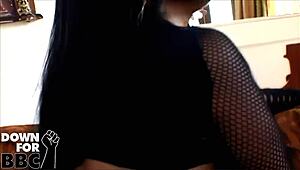 Down for BBC, Sydnee Capri's huge black ass rides hard!