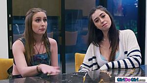 hot stepsisters can’t wait to lick and fuck our big boobs milf stepmom