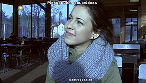 This sexy snowboard babe gets a real facial in scene 2 😏