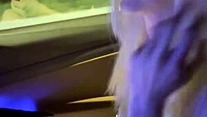 Fucked Busty Sexy Blonde in a Car and Came on Her Face in Public!