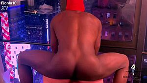 Blonde cougar Fiona fucks her former student's big black cock hard!