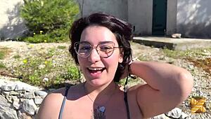 Mizaki's Huge Tits Bounced Hard by Massive European Cock!