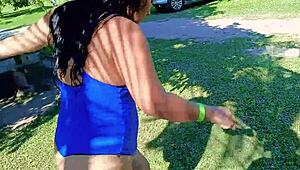 i'm a venezuelan slut flashing at medellín camp. wanna film with my cuckold husband?