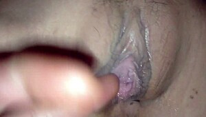 The cute teen 18+ cums non-stop during fucking, ending with a creampie.