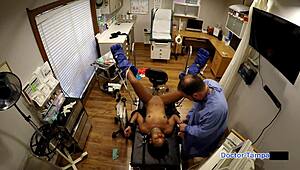 Dr Tampa examines corporate slave Minnie Rose in Florida clinic setting.
