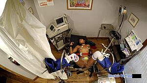 Dr Tampa examines corporate slave Minnie Rose in Florida clinic setting.