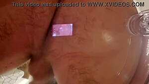 Horny and Sexy Guy Strips Naked in Leather Jacket for Intense Cumshot