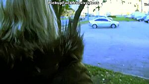 Teen threesome sex on balcony outdoor public pickup