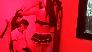 We danced an erotic dance for an effeminate man, almost leading to sex.