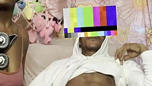 amateurs enjoy a casual fuck on the sofa with a big black cock