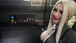 Stranger Gets Hard Mouth Fuck in Public Elevator