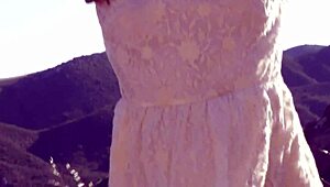 Jillian Janson Intensely Makes Herself Cum With Natural Tits In Nature.