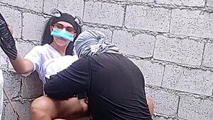 Pinay Nurse Hard Fucked by Construction Worker in Abandoned Hospital!