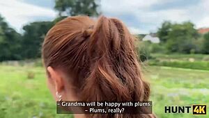 Rough sex with stranger on Czech ranch beats fruits