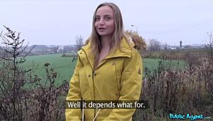 Public Agent - petite 18+ blonde college girl with big ass cums hard on my cock! 😜